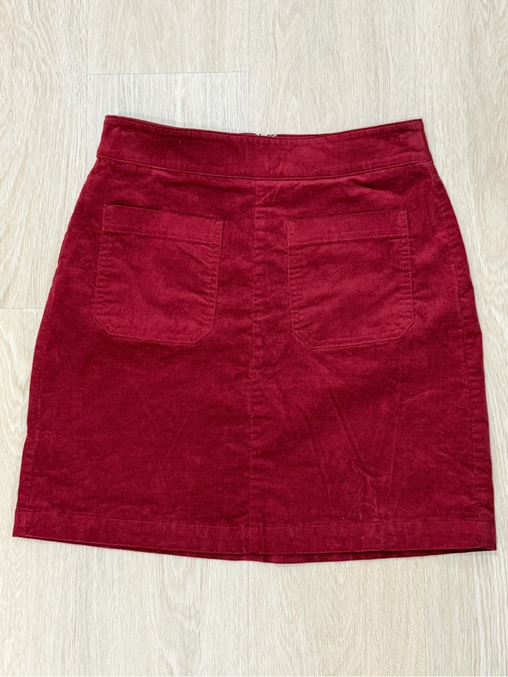 LOFT Burgundy Corduroy Mini Skirt